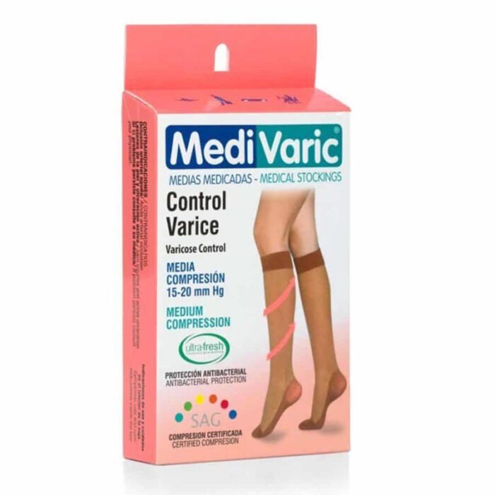 Media Medivaric a la Rodilla para Dama 15-20 mmHg (Ref. 1123p)