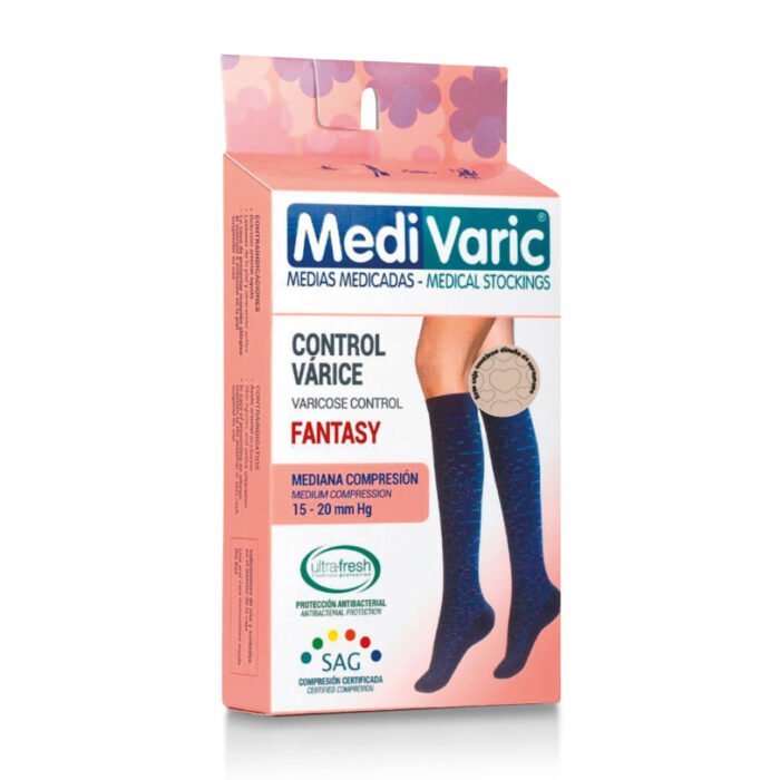 Media Medivaric Fantasy a la Rodilla para Dama 15-20 mmHg (Ref. 1723p)