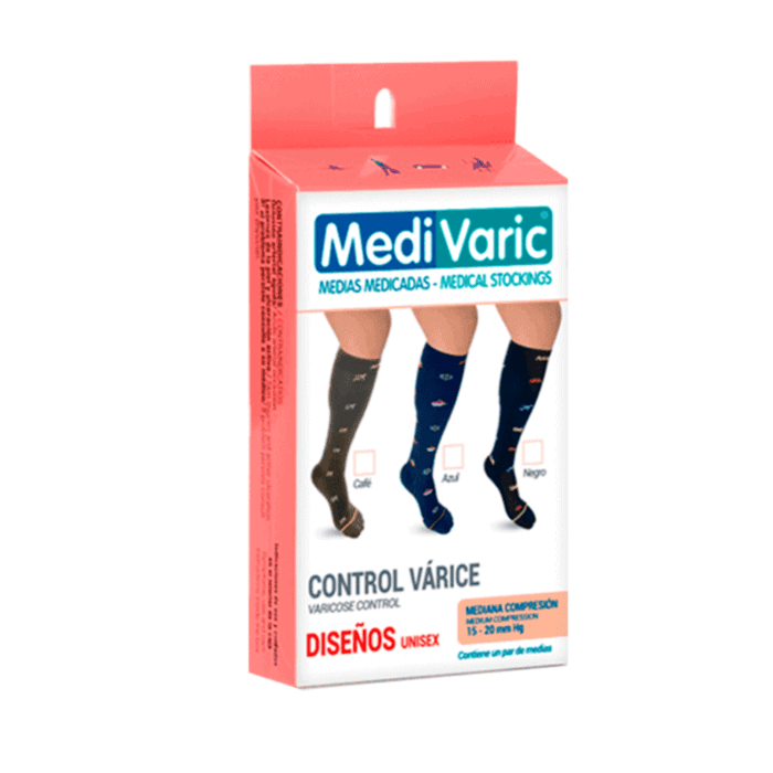 Media Medivaric con Diseño a la Rodilla 15-20 mmHg (Ref. 3723p)