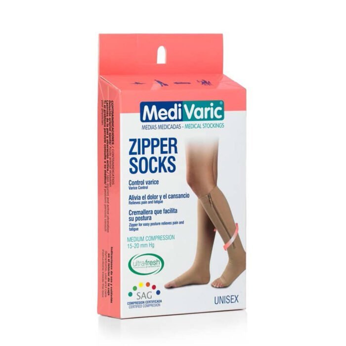 Media Medivaric con Cremallera Zipper Socks 15-20 mmHg (Ref. 4313p)