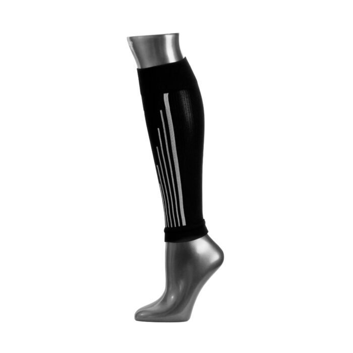 Pantorrillera Deportiva de Compresión con Rayas Verticales en Microfibra Athlon (Ref. 1621)