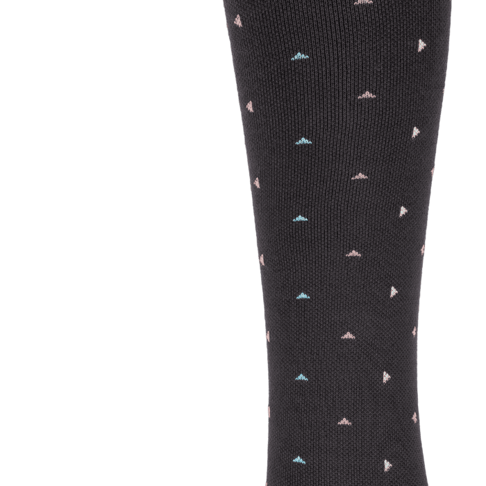 Medias de compresión para la rodilla con patrón de triángulos en Bamboo Athlon.