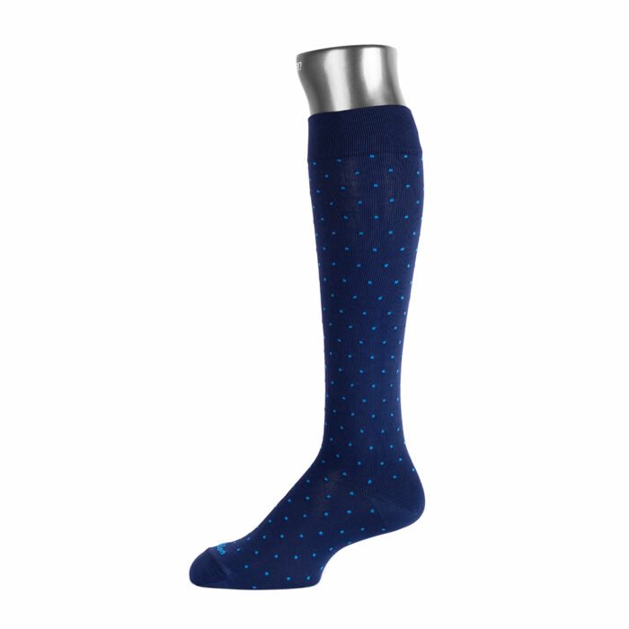 Media a la rodilla en microfibra con diseno de puntos unisex color azul Athlon Ref CMO202